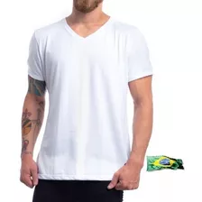 Kit 10 Camisetas 100% Poliéste Gola V Ideal Sublimação Ataca