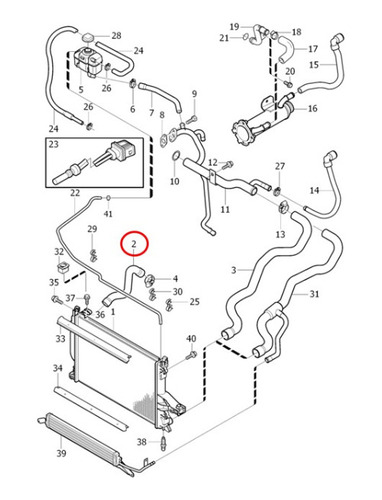 Manguera Superior Radiador Volvo C70 S60 V70 Xc70 Foto 2