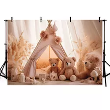 Pano De Fundo Fotográfico Da Tenda Avezano Boho Toy Bear