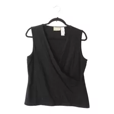 Top Faux Wrap Negro Para Dama Liz Claiborne Talla L