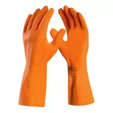Luva De Latex Orange Extra Forte M 3 Pares