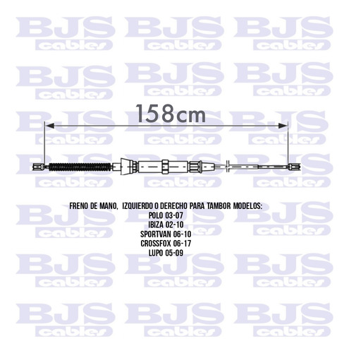 Chicote Freno De Mano Volkswagen Crossfox 06-17 Izq O Der. Foto 5