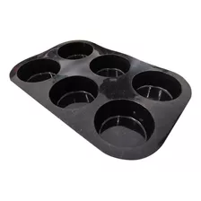 Forma Cupcake Silicone Com 6 Cavidades Empada Petit Gateau