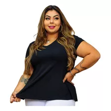 Blusa Camiseta Plus Size Bata Soltinha Evasê Academia