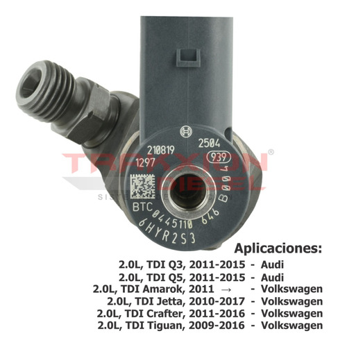 Inyector Diesel Reman Para 2.0 Tdi Q3 Audi 03l130277q 11-15 Foto 8