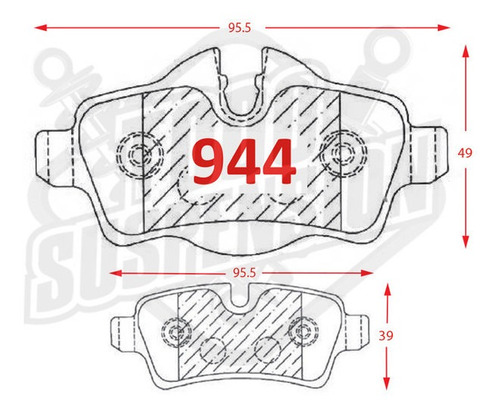 Pastilla De Freno Trasera Mini Mini Cooper Ii 1.6 2007-2020 Foto 4