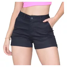  Short Jeans Cintura Alta Feminino Desfiado Roupas Femininas