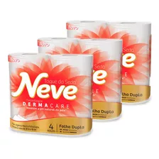 Kit 3 Papeis Higiênico Neve Demarcare Folha Dupla C/ 4 Rolos