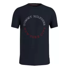 Camiseta Tommy Hilfiger Infantil Marinho Circular Nyc