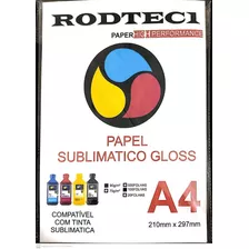 1000 Folhas Papel Sublimatico A4 Rodtec Gloss + Perfil Icc