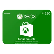 Cartão Presente Pré Pago Xbox Live R$ 250 Reais Gift Card