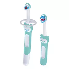 Kit Escova De Dente Infantil Baby Brush 5m+ Masc Fem - Mam Cor Azul