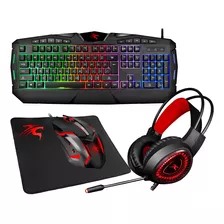 Kit Gamer Sentey Teclado Mouse Auricular Pad Combo 4en1