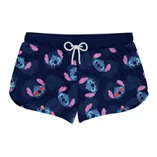 Short Praia Feminino Lilo & Stitch Apaixonado 0166