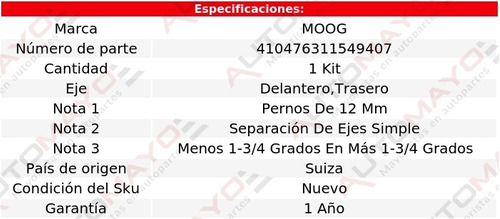 Kit Ajuste Camber Del/tra Moog Para Hyundai Tiburon 97-01 Foto 4