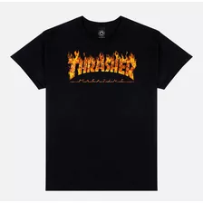 Playera Thrasher Inferno Tshirt Black