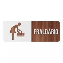 Placa Indicativa Sinalização Banheiro Fraldário Bebê Trocado