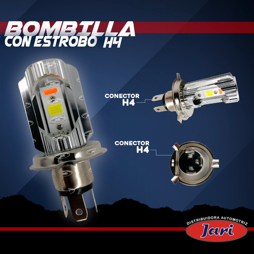 Bombilla H4 Con Estrobo Y Funcion De Color Moto (1 Pza.) Foto 2