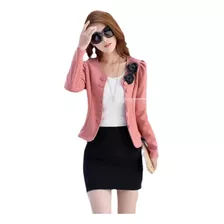 Chaqueta Saco Mujer Clásico Boton Saco Blazer Casual Formal