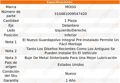 Rotula Horquilla Inf Izq/der Del Ford Expedition 07-17 Moog Foto 3