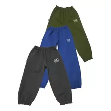 Pack X 3 Pantalon Con Puño De Friza Algodón Niños Nena Varon