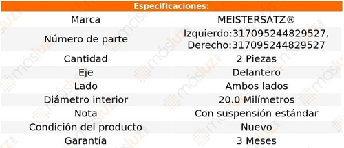 2- Topes Amortiguador Delanteros Audi A6 V8 4.2l 09/11 Metz Foto 2