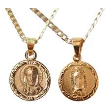 Medalla Virgen De Guadalupe Con Sagrado Oro Laminado 14k