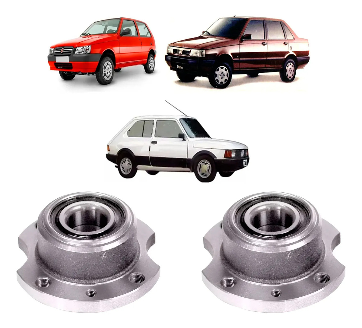 Kit X2 Mazas Traseras Ruleman Fiat Duna Fiorino Uno Palio