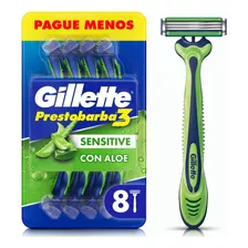 Gillette Prestobarba3 Rastrillos Desechables Sensitive 8 Unidades