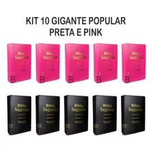 Kit 10 Gigante Luxo Popular Preta E Pink - Com Harpa 