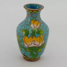 Antigo Enfeite Bibelô Em Metal Cloisonné Oriental- 16191n