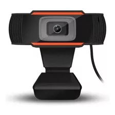 Webcam Preta Full Hd 1080p Usb Gira 360º Com Microfone Usb