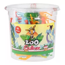 Balde Zoologico Com 36 Animais Coloridos 1038 Gulliver