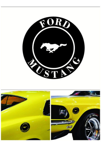Sticker 30 Cm Mustang Sello Mustang Gt 500 Automotriz Foto 5