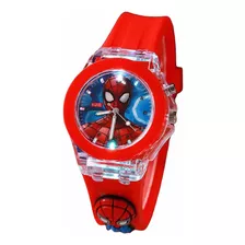 Reloj Spiderman O Capitán América Con Luz Para Niños