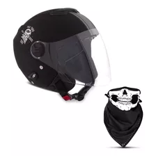 Capacete Aberto Pro Tork New Liberty Skull Riders Fosco