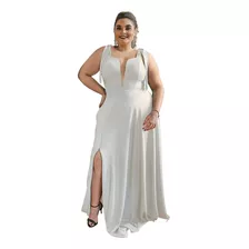 Vestido Terracota Madrinha Casamento Plus Size Envio 24h