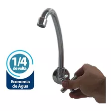 Torneira Para Cozinha De Parede Luxo Alta Pressão Cod1062c44 Acabamento Cromado Cor Prateado