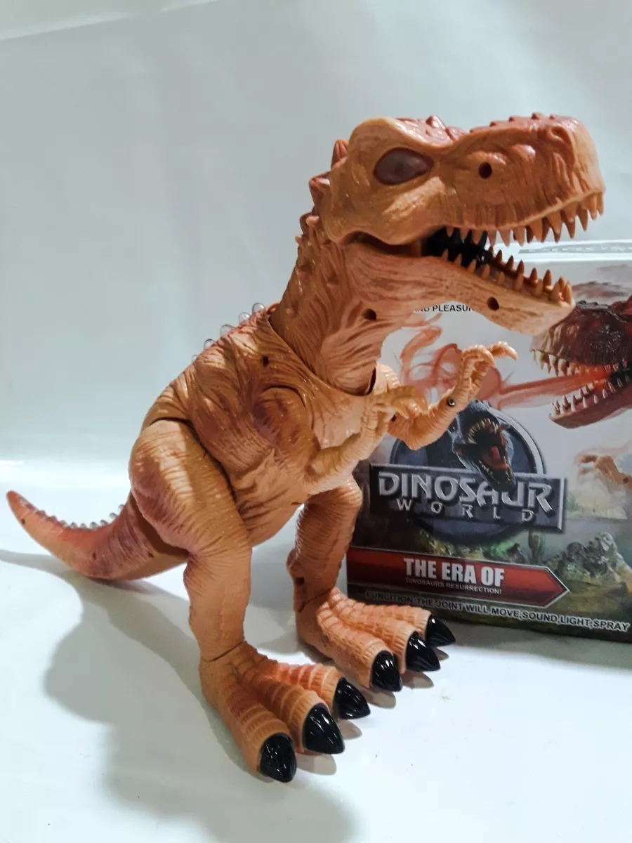 Dinossauro Rex Anda Solta Fumaça Emite Som E Luzes Nos Olhos