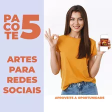 Artes Para Redes Sociais Pacote 5 Unidades Stories E Feed