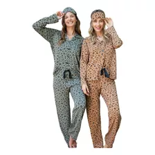 Pijama Camisero Animal Print Hasta T.4 24518 Bianca Secreta