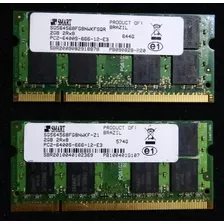 2 Memória Ram Notebook Smart Ddr2 2gb 2rx8 6400s 2800mhz