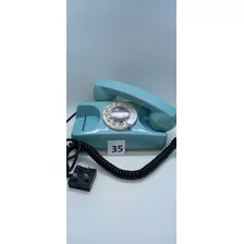 Telefone Vintage Azul Claro Gte Disco Starlite Ano 70/80