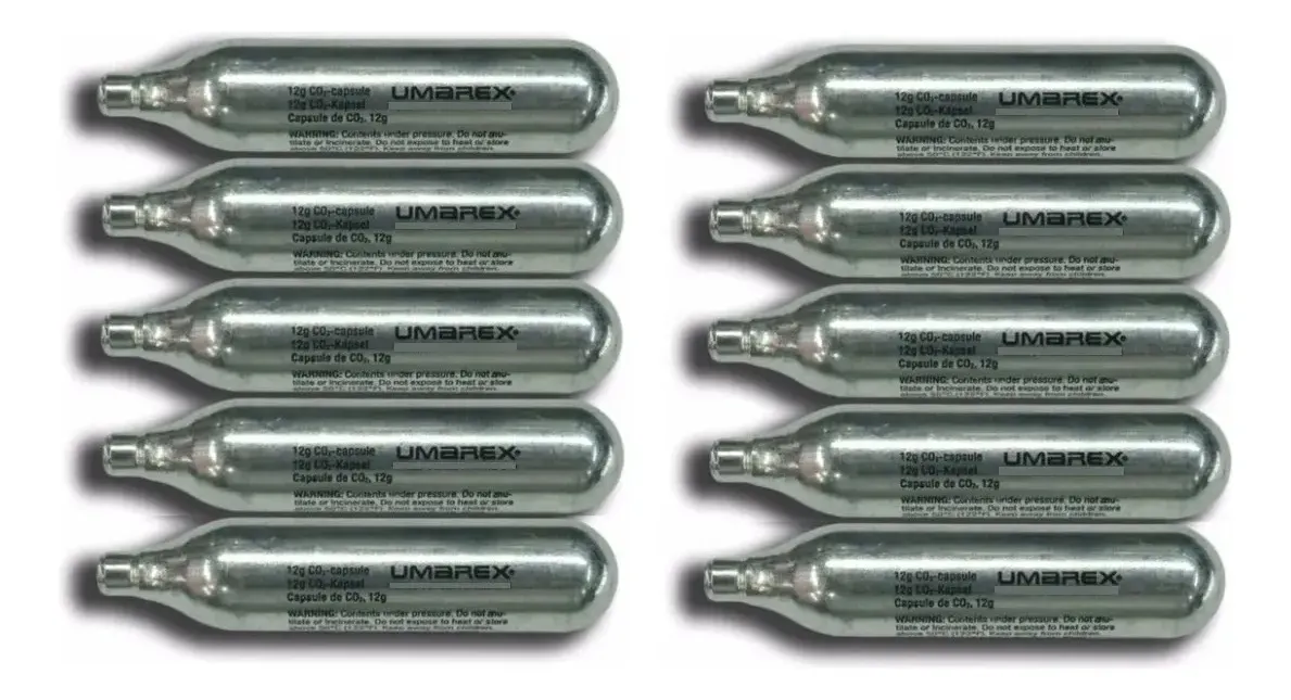 Kit X 20 Capsulas Co2 Umarex 12g P/ Armas Aire Comprimido