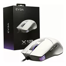 Evga Mouse Para Juegos X12, 8k, Con Cable, Blanco