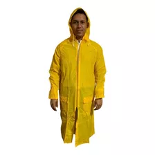 Impermeable Tipo Gabán Chaqueta Lluvia 10 Micras Espesor