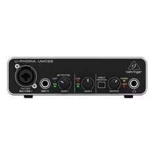 Interface De Áudio Behringer Umc22 U-phoria Usb Oficial+nf