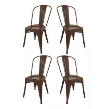 Cadeiras Tolix X4 Sp- C - Estrutura Da Cadeira Desillas Tone Brown