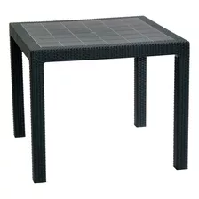 Mesa Fidji Ratona De Jardin Cuadrada Rattan 90cm