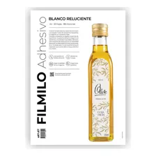 Filmilo Adhesivo Blanco Reluciente Vinilo Autoadhesivo X1000